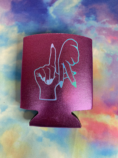 "Pitch Please" Glow-in-the-Dark / Metallic Pink Koozie